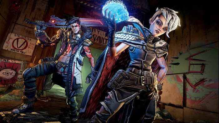 Amara and FL4K from Borderlands 3