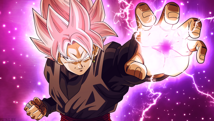 Goku Black Super Saiyajin Rosé Anime Action