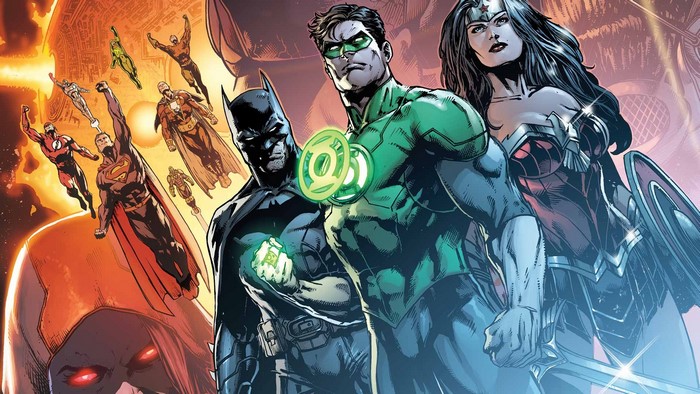 Justice League: Batman, Green Lantern, Wonder Woman, Superman, Flash