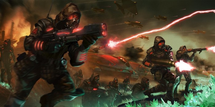 Brotherhood of Nod soldiers in Command & Conquer battle