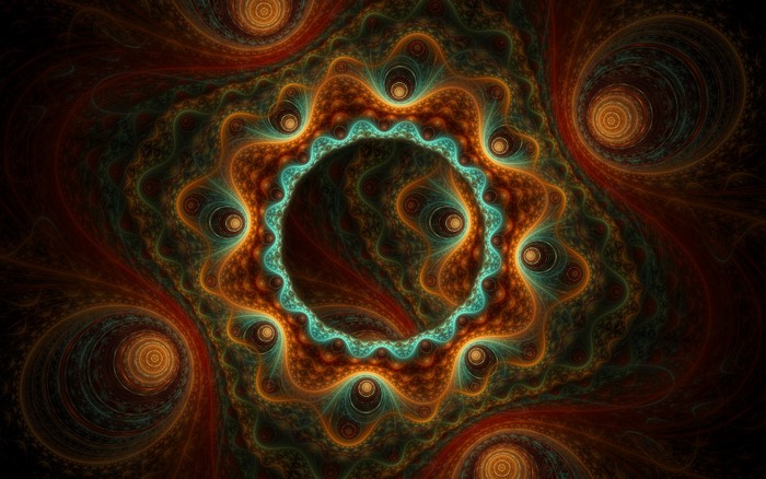 Abstract fractal art with intricate patterns