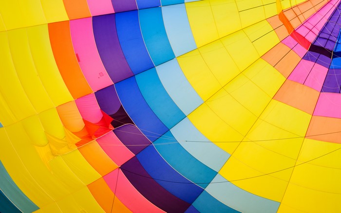 Colorful hot air balloon fabric