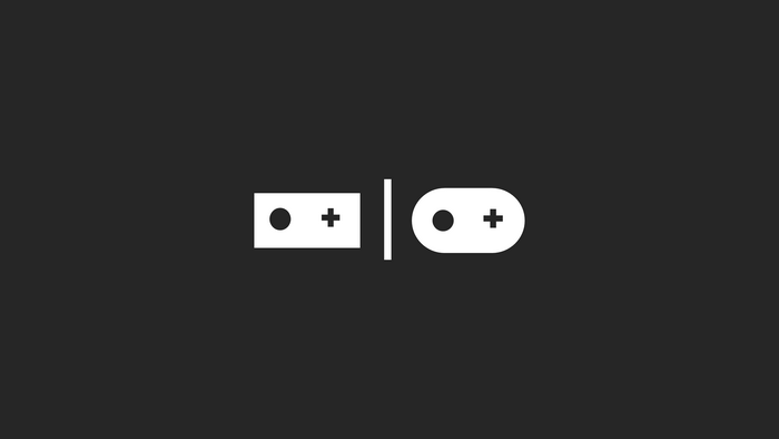 Minimalist icons of game controllers