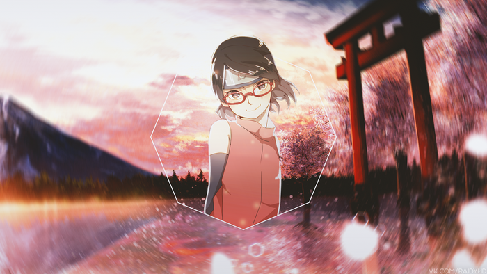 4K Uchiha Sarada from Naruto anime