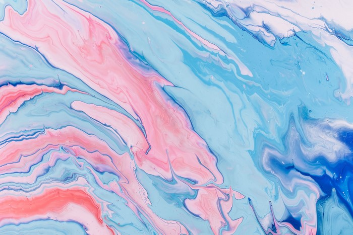 Abstract Paint Splash Pink Blue Cyan White 4K