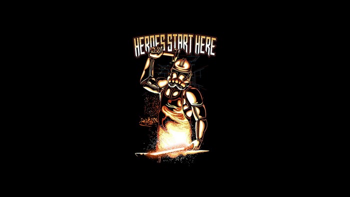 Stormtrooper blacksmith forging a weapon