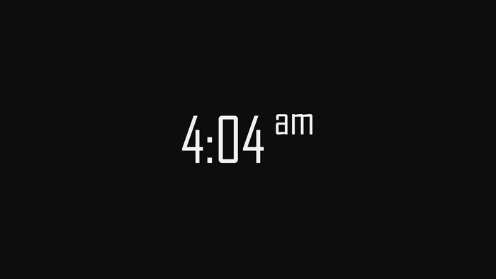 Digital clock showing 4:04 AM
