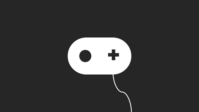 Minimalist video game controller icon