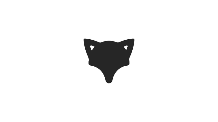 Black fox head logo