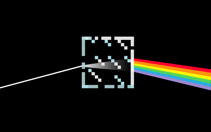 The Dark Side of the Moon prism with QR code
