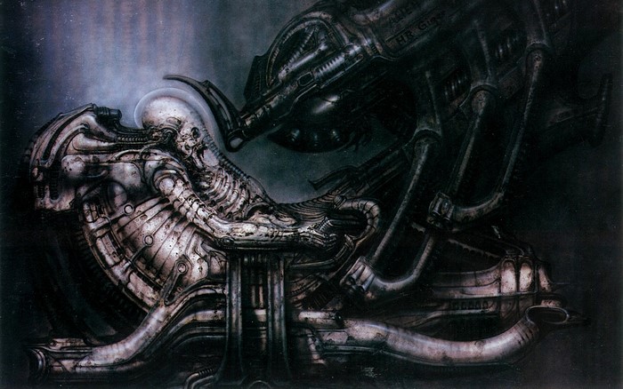 H. R. Giger's biomechanical artwork