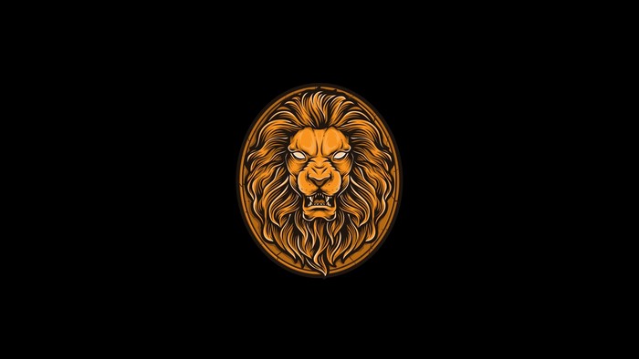 Lion head artwork