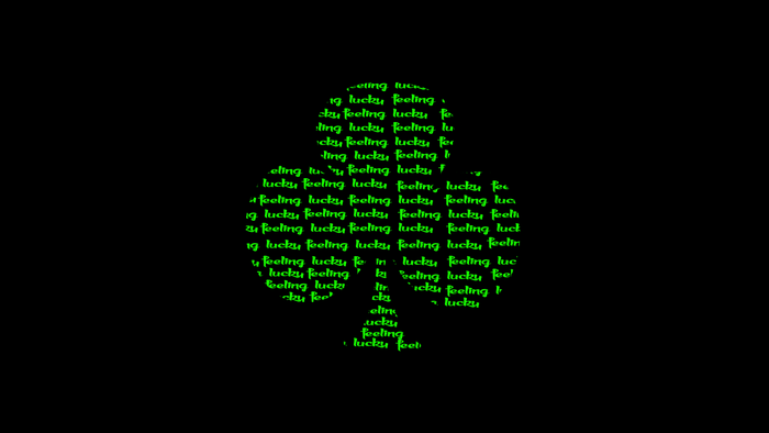 Spade shape made of text