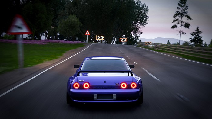 Nissan Skyline R32 GT-R on a road