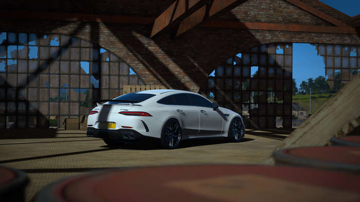 White Mercedes-AMG GT 63 S from Forza Horizon 4