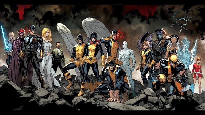 X-Men characters including Magneto, Cyclops, Storm, Wolverine, and Iceman