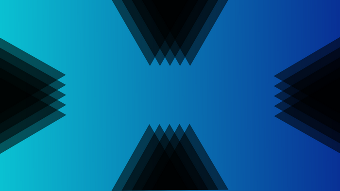 Abstract blue gradient with overlapping triangles