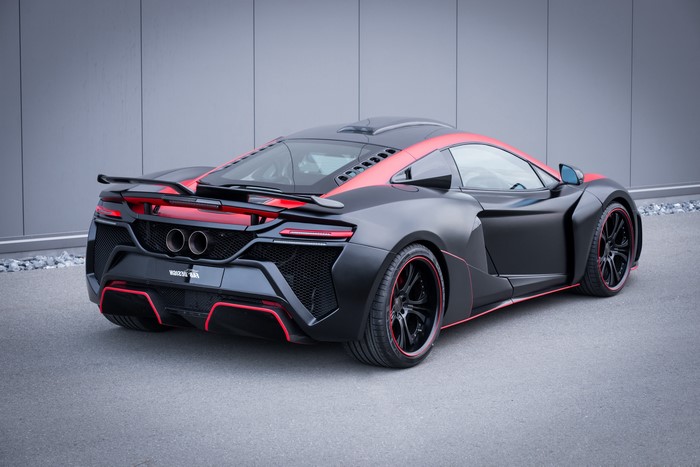 4K McLaren sports car with red accents