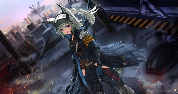 4K Grani from Arknights anime artwork