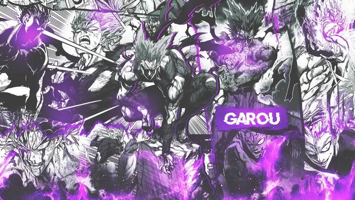 Garou from One-Punch Man collage