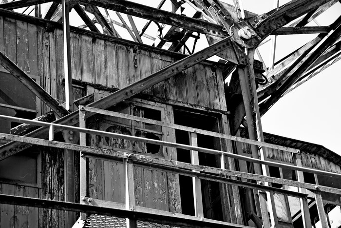 4K monochrome industrial building