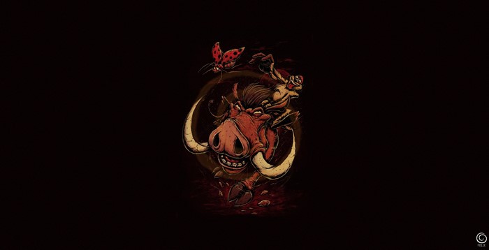 Timon and Pumbaa from The Lion King artwork