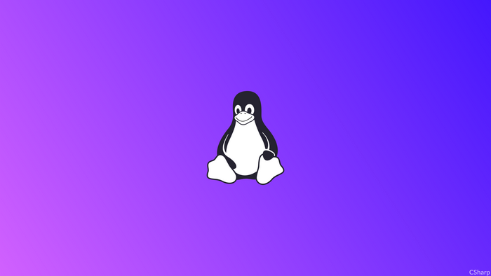 Tux the Linux Penguin on a Gradient Background