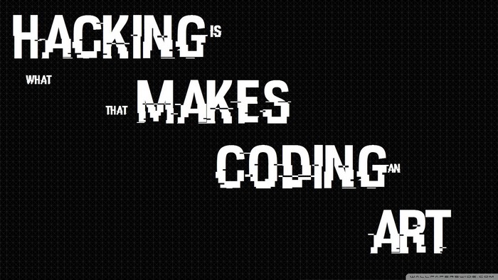 Hacking is what makes coding an art typography