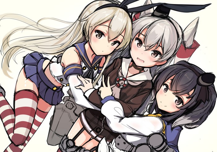 3 anime girls from Kantai Collection