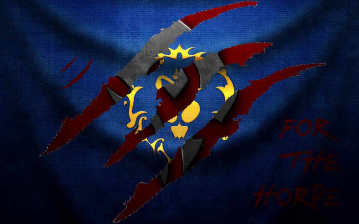 World of Warcraft Horde Flag with Claw Marks