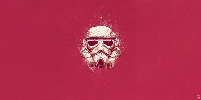 Stormtrooper helmet artwork from Star Wars