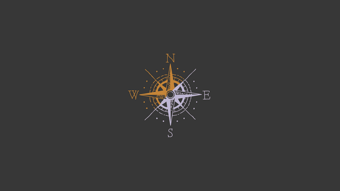 Compass Rose on Dark Background