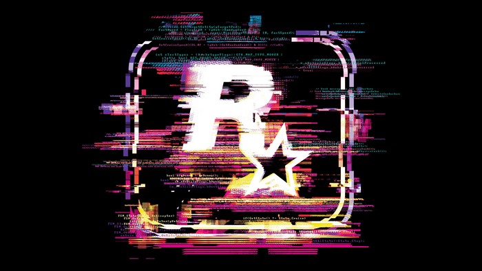 Rockstar Games logo glitch art 4K