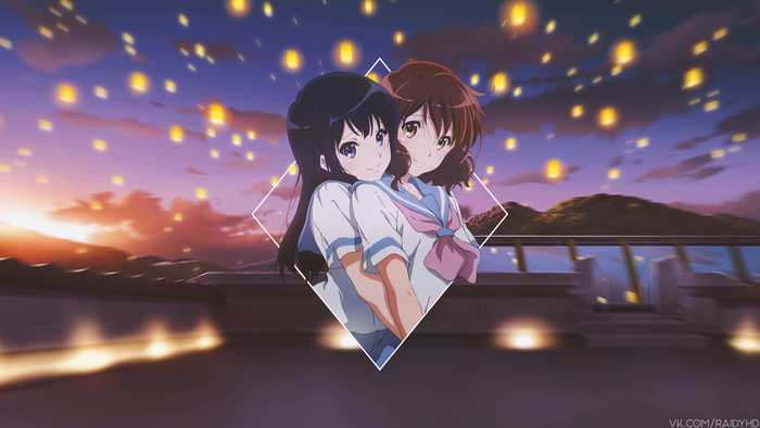 4K Oumae Kumiko and Kousaka Reina from Hibike! Euphonium