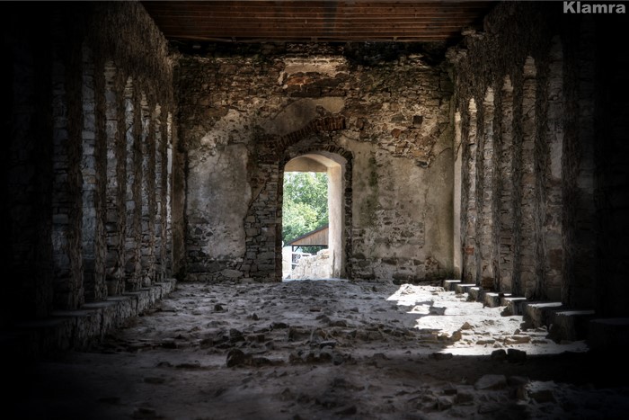 Abandoned castle ruins in Poland