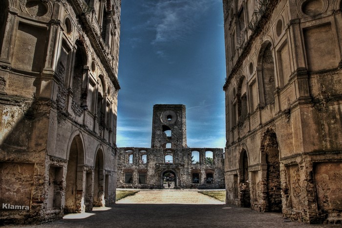 Ruins of a castle in Poland