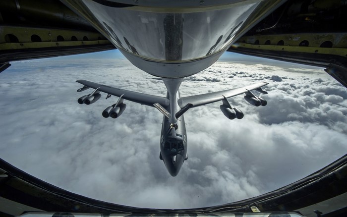 Boeing B-52 Stratofortress refueling from Boeing KC-135 Stratotanker