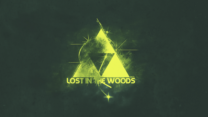 The Legend of Zelda Triforce Lost in the Woods Typography