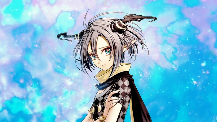 Amnesia: Memories character with horns and blue eyes