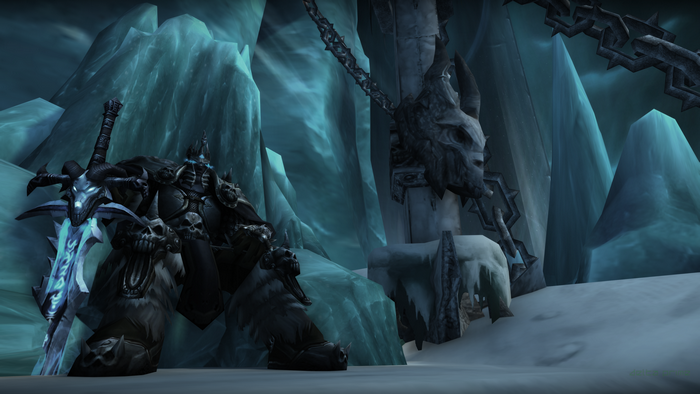 Arthas Menethil with Frostmourne in Icecrown Citadel