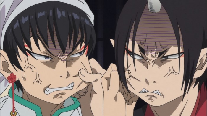 Hoozuki no Reitetsu: Two demons with angry expressions