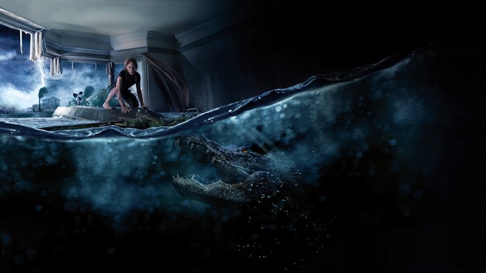 Crawl 4K: Kaya Scodelario and Crocodile in Flood