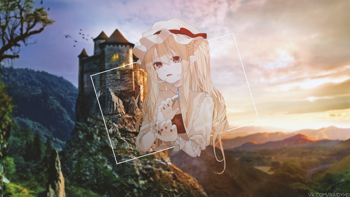 4K Touhou Anime Girl Picture-in-Picture