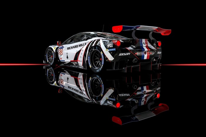 Ferrari 458 Italia GT3 race car with Richard Mille livery