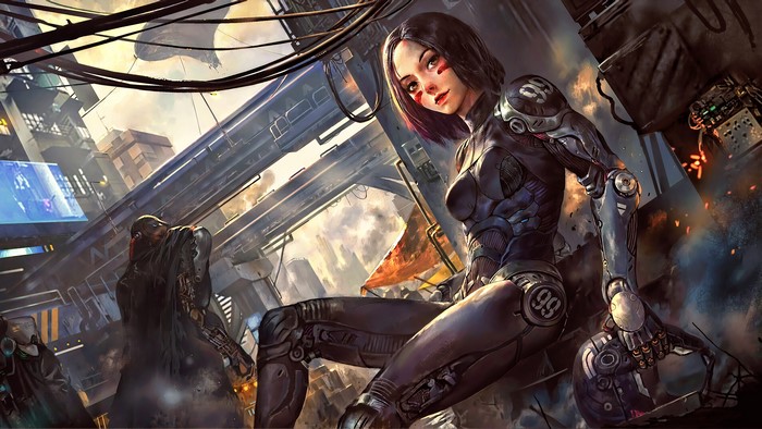 4K Futuristic Cyberpunk Alita Battle Angel