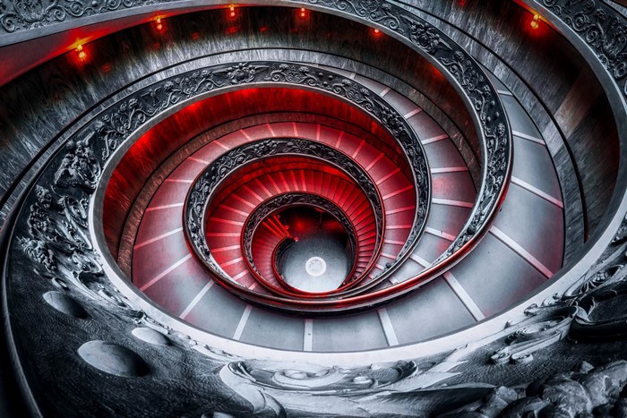 Vatican Museums Spiral Staircase in Rome, Italy