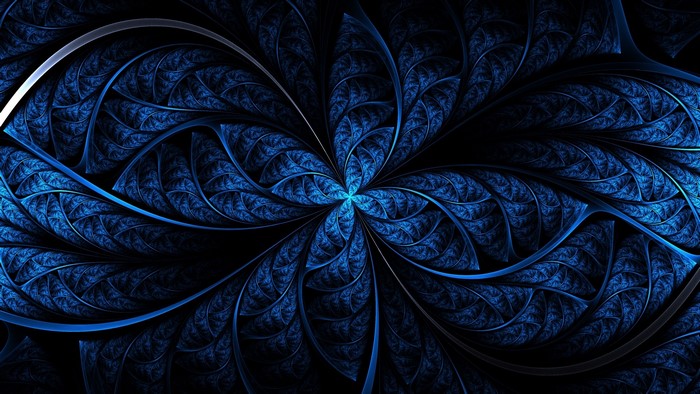 Abstract blue fractal pattern