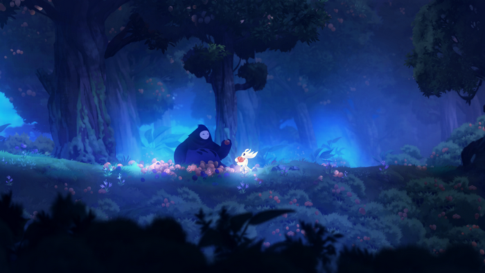 Ori and Kuro from Ori and the Blind Forest