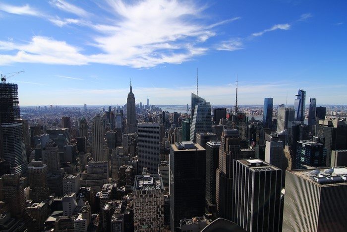 4K Panorama of New York City Skyline with Empire State Building