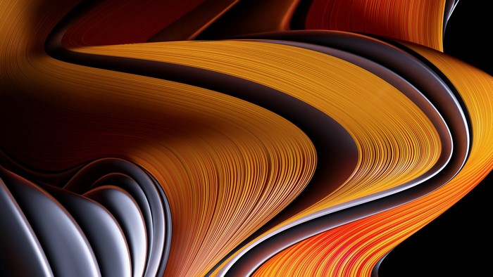 Abstract curved lines with gradient colors